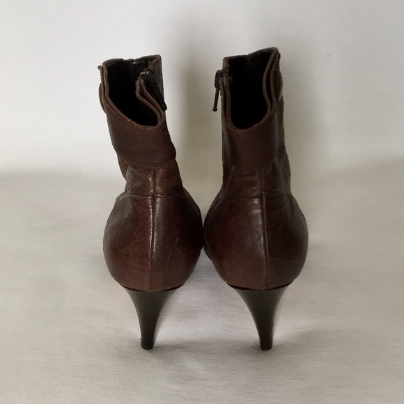 Faconnable Brown leather ankle boots  Size 9M  EUC - Picture 7 of 8